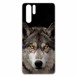 Чохол для Huawei P30 Pro Wolf with yellow eyes - PrintSalon