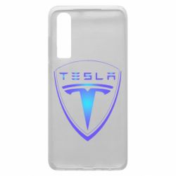 Чехол для Huawei P30 Tesla logo gradient - PrintSalon