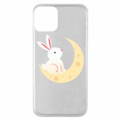 Чехол для iPhone 11 Cute rabbit on the moon - PrintSalon