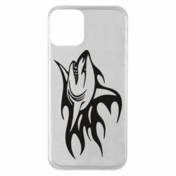 Чехол для iPhone 11 Flaming shark - PrintSalon