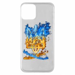 Чехол для iPhone 11 Горящий гербу Украины - PrintSalon