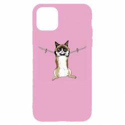 Чехол для iPhone 11 Grumpy Cat On The Rope - PrintSalon