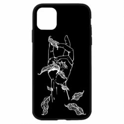 Чехол для iPhone 11 Hand with leafs - PrintSalon