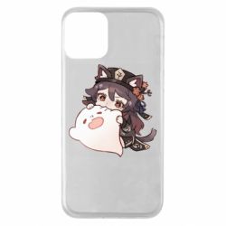Чехол для iPhone 11 Hu Tao cat - PrintSalon