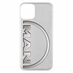 Чехол для iPhone 11 Man metallic logo - PrintSalon
