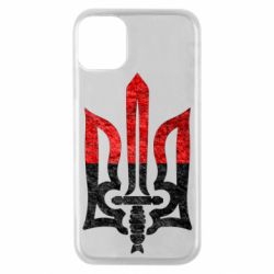 Чехол для iPhone 11 Pro Герб Украины красно-черный - PrintSalon