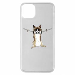 Чехол для iPhone 11 Pro Max Grumpy Cat On The Rope - PrintSalon