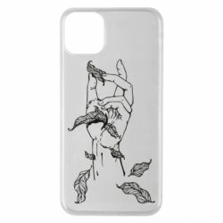 Чехол для iPhone 11 Pro Max Hand with leafs - PrintSalon