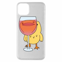 Чехол для iPhone 11 Pro Max Качка і келих вина - PrintSalon