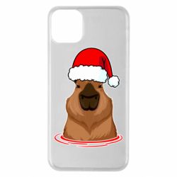 Чехол для iPhone 11 Pro Max Новогодняя капибара - PrintSalon