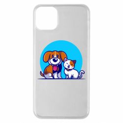 Чехол для iPhone 11 Pro Max Собачка и котик - PrintSalon