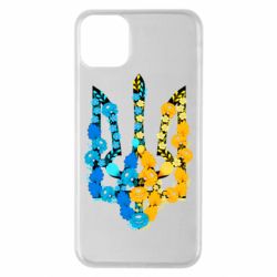 Чехол для iPhone 11 Pro Max Тризуб цветы Украина