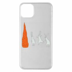 Чехол для iPhone 11 Pro Max Зайцы возле морковки - PrintSalon