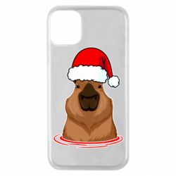 Чехол для iPhone 11 Pro Новогодняя капибара - PrintSalon
