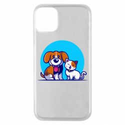 Чехол для iPhone 11 Pro Собачка и котик - PrintSalon