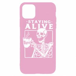 Чехол для iPhone 11 Pro Staying alive with coffee - PrintSalon