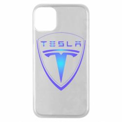 Чехол для iPhone 11 Pro Tesla logo gradient - PrintSalon