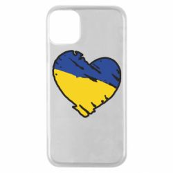 Чехол для iPhone 11 Pro Украина сердце с царапинами - PrintSalon