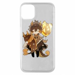 Чехол для iPhone 11 Pro Zhongli with baloon - PrintSalon