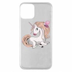Чехол для iPhone 11 Unicorn with bow tie - PrintSalon