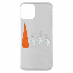 Чехол для iPhone 11 Зайцы возле морковки