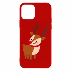 Чехол для iPhone 12 Deer with red nose - PrintSalon