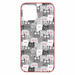 Чохол для iPhone 12 Gray cats pattern - PrintSalon