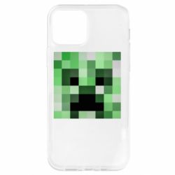 Чехол для iPhone 12 Minecraft minimalist Creeper - PrintSalon