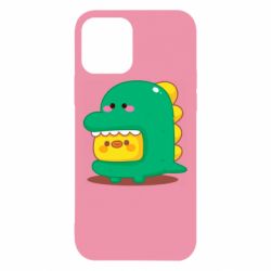 Чехол для iPhone 12 Уточка в костюме динозавра - PrintSalon