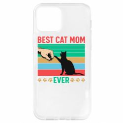 Чехол для iPhone 12 Best cat mom ever - PrintSalon