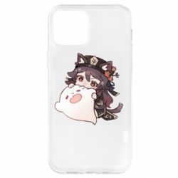 Чехол для iPhone 12 Hu Tao cat - PrintSalon