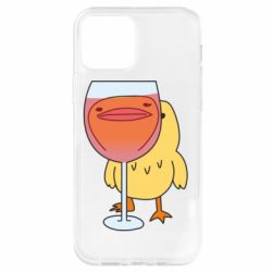 Чехол для iPhone 12 Качка і келих вина - PrintSalon