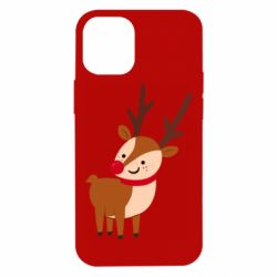Чехол для iPhone 12 mini Deer with red nose - PrintSalon
