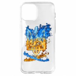 Чехол для iPhone 12 mini Горящий гербу Украины - PrintSalon