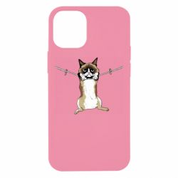 Чехол для iPhone 12 mini Grumpy Cat On The Rope - PrintSalon