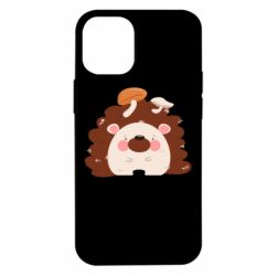 Чехол для iPhone 12 mini Hedgehog with mushrooms - PrintSalon