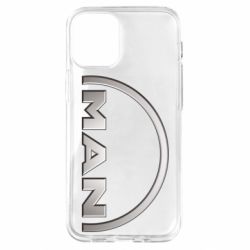 Чехол для iPhone 12 mini Man metallic logo - PrintSalon