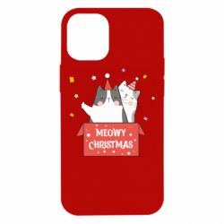 Чехол для iPhone 12 mini Meowy Christmas ( present box ) - PrintSalon
