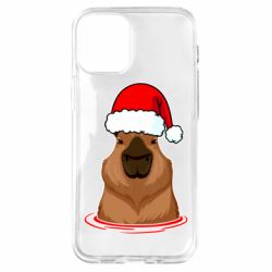 Чехол для iPhone 12 mini Новогодняя капибара - PrintSalon