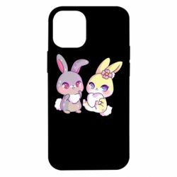 Чехол для iPhone 12 mini Rabbits In Love - PrintSalon