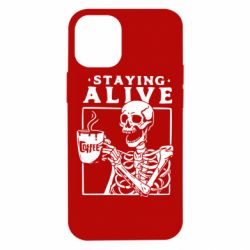 Чехол для iPhone 12 mini Staying alive with coffee - PrintSalon