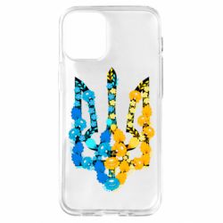 Чохол для iPhone 12 mini Тризуб квіти Україна - PrintSalon