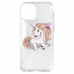 Чехол для iPhone 12 mini Unicorn with bow tie - PrintSalon