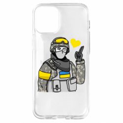 Чехол для iPhone 12 mini Военный с сердечком