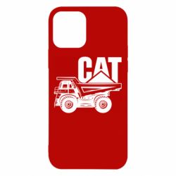 Чехол для iPhone 12 Pro CAT logo and truck - PrintSalon