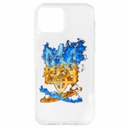 Чехол для iPhone 12 Pro Горящий гербу Украины - PrintSalon