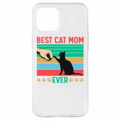 Чехол для iPhone 12 Pro Max Best cat mom ever - PrintSalon