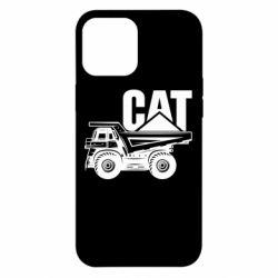 Чехол для iPhone 12 Pro Max CAT logo and truck - PrintSalon