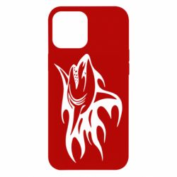 Чехол для iPhone 12 Pro Max Flaming shark - PrintSalon