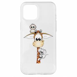 Чехол для iPhone 12 Pro Max Giraffe Owl and Mouse - PrintSalon